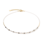 Coeur de Lion Princess Pearls arany színű fehér szürke nyaklánc 6022/10-1218