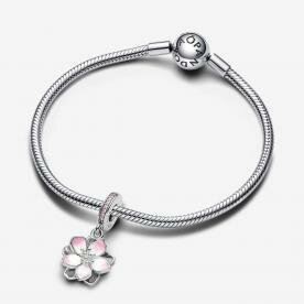 Pandora ékszer Cseresznyevirág függő ezüst charm 790667C01