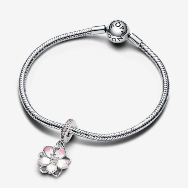 Pandora ékszer Cseresznyevirág függő ezüst charm 790667C01
