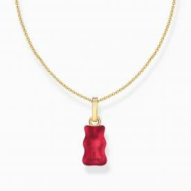 Thomas Sabo Aranyozott ezüst nyaklánc piros Haribo gumi macival KE2209-414-10-L45v