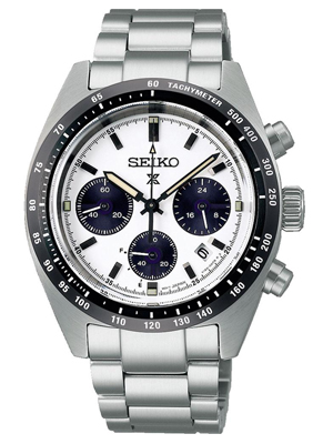Seiko Prospex Solar Speedtimer Chronograph fehér számlapos férfi óra