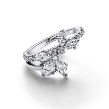 Pandora ékszer Szikrázó aszimmetrikus herbárium ezüst gyűrű