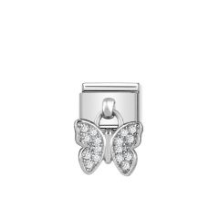 Nomination Ezüst színű charm függő pillangóval