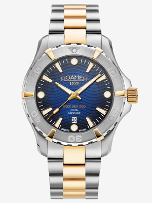 Roamer Deep Sea 200 bicolor férfi óra kék számlappal