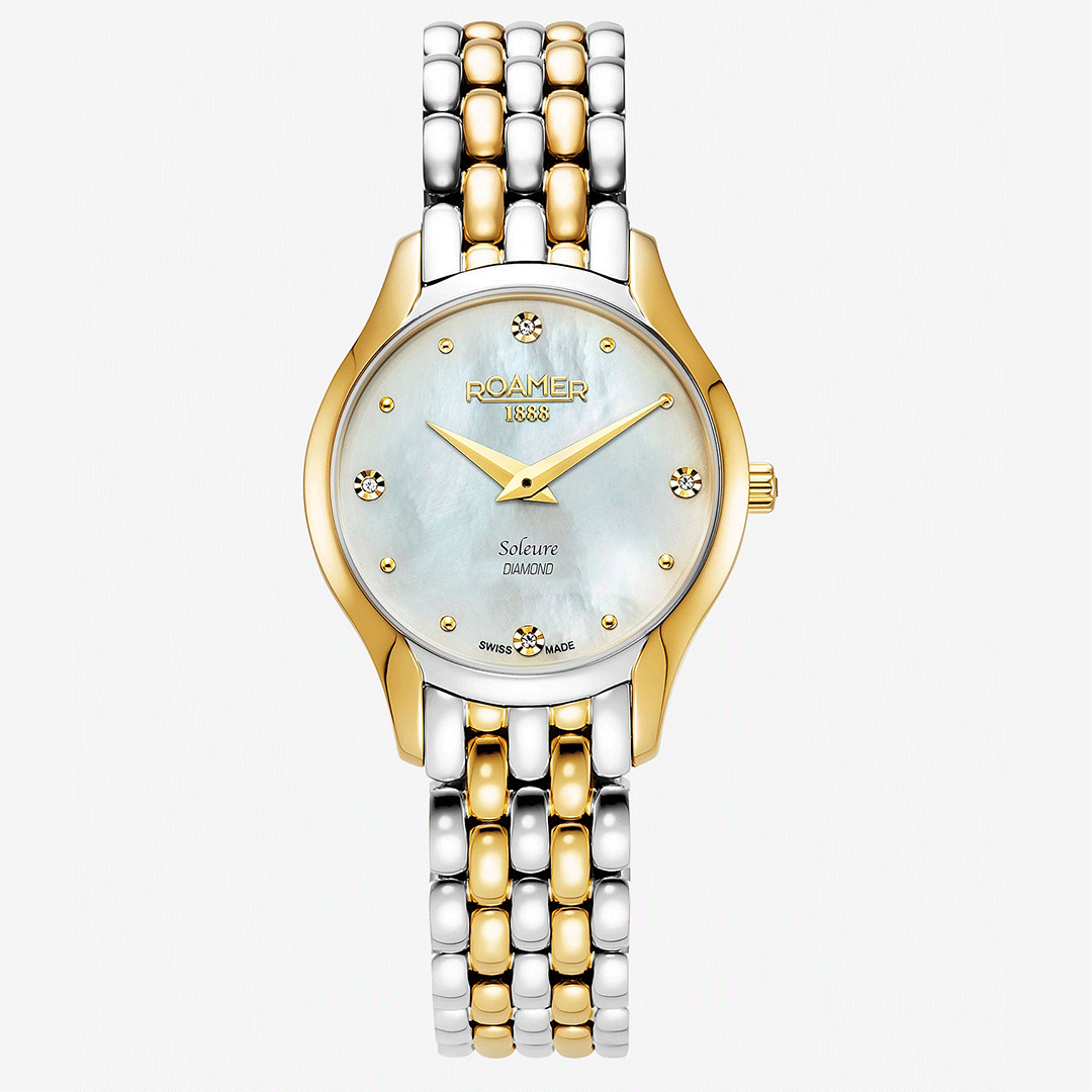 Roamer Soleure Diamond gyöngyház számlapos bicolor női óra