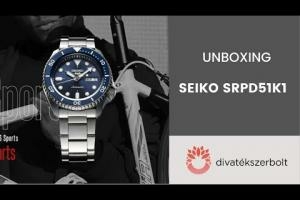SEIKO 5 Sports fémcsatos, kék számlapos férfi búváróra - SRPD51K1
