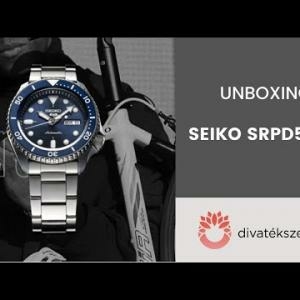 SEIKO 5 Sports fémcsatos, kék számlapos férfi búváróra - SRPD51K1