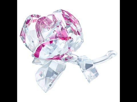 Nyíló rózsa swarovski dísz