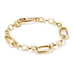 Aranyozott ezüst karkötő 3 nyitható szemmel