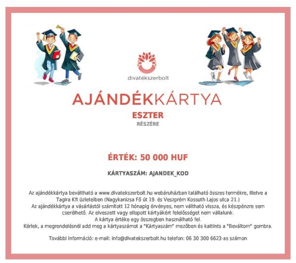 Ballagás ajándékkártya