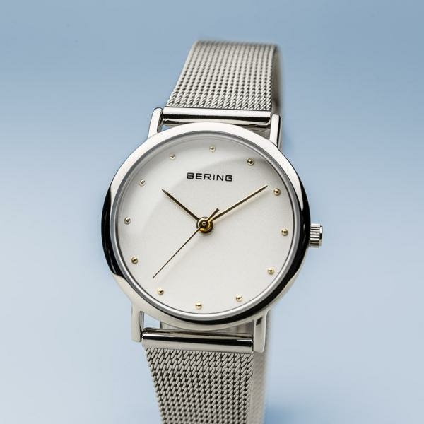 Bering Classic acél női óra arany mutatókkal 13426-001