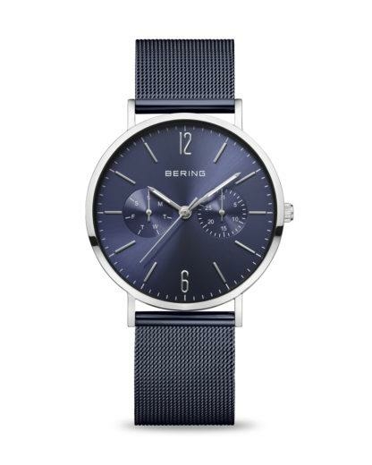 Bering Classic kék ezüst többfunkciós női óra 14236-303