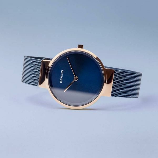 Bering Classic kék rozé női óra kék számlappal 14531-367