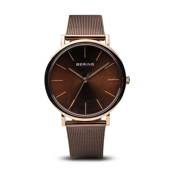 Bering Classic rozé barna női óra 13436-265