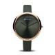 Bering Classic rozé női óra zöld szatén szíjjal 12240-667