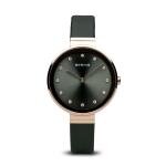 Bering Classic rozé zöld női óra kristállyal 12034-667