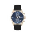Boss Skymaster fekete bőrszíjas rozé tokos kronográf férfi óra 1513783