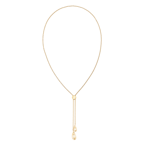 Calvin Klein Arany színű nyaklánc dupla függő csep medállal 35000087