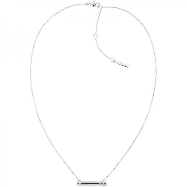 Calvin Klein Ezüst színű nyaklánc henger medállal 35000013