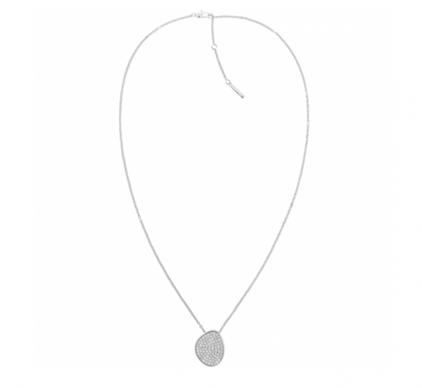 Calvin Klein Ezüst színű nyaklánc nagyobb kristály medállal 35000222