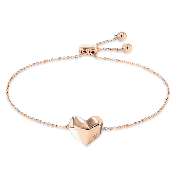 Calvin Klein Rozé színű karkötő szív medállal 35000040