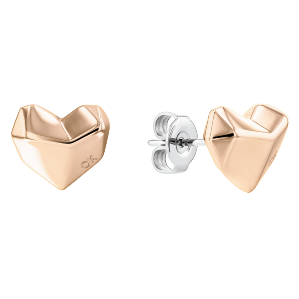 Calvin Klein Rozé színű szív alakú fülbevaló 35000043