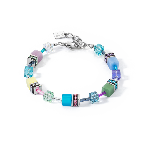 Coeur de Lion  GeoCUBE Iconic ezüst-pasztell karkötő 2838/30-1580