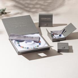 Coeur de Lion  GeoCUBE Iconic Ice Serenity kék fekete karkötő 2838/30-2027