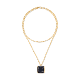 Coeur de Lion Amulet square arany-fekete nyaklánc 1201/10-1316