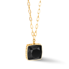 Coeur de Lion Amulet square arany-fekete nyaklánc 1201/10-1316