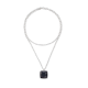 Coeur de Lion Amulet square ezüst-fekete nyaklánc 1201/10-1317