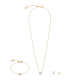 Coeur de Lion Áprilisi születésköves fehér kvarc-arany fülbevaló 1301/21-1400