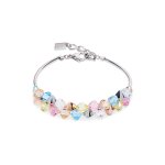 Coeur de Lion Dancing Crystals ezüst-pasztell karkötő 2038/30-1522