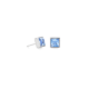 Coeur de Lion Ezüst négyzet fülbevaló kék kristállyal 0500/21-0741