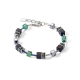 Coeur de Lion GeoCUBE ezüst zöld ónix karkötő 4018/30-0532