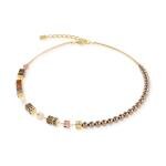 Coeur de Lion GeoCUBE fusion pearl mocha mousse nyaklánc 5086/10-1100