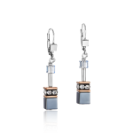 Coeur de Lion GeoCUBE hematit rozé swarovski fülbevaló 4015/20-0730