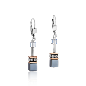 Coeur de Lion GeoCUBE hematit rozé swarovski fülbevaló 4015/20-0730