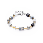 Coeur de Lion GeoCUBE Iconic arany-fekete karkötő 2700/30-1333
