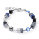 Coeur de Lion GeoCUBE kék ezüst karkötő howlittal 5011/30-0720