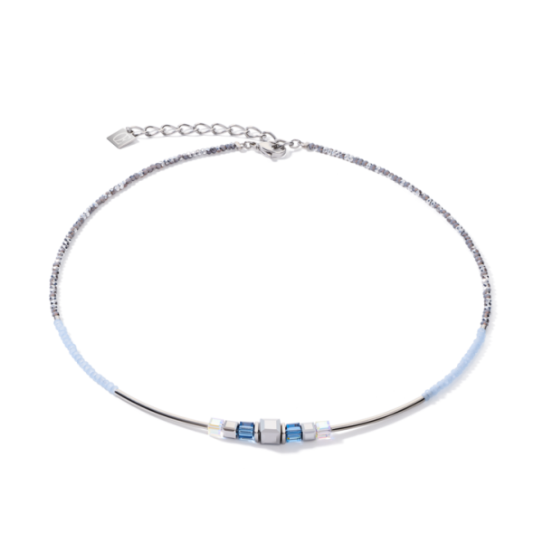 Coeur de Lion GeoCUBE kék ezüst nyaklánc 5042/10-0700