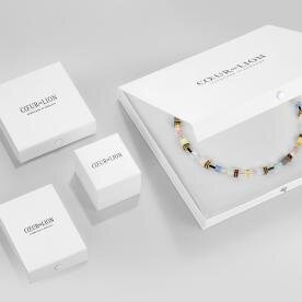 Coeur de Lion GeoCUBE mini fusion pearl ezüst-fehér karkötő 4087/30-1417