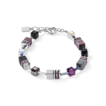 Coeur de Lion GeoCUBE ónix lila hematit karkötő 5011/30-0824
