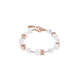 Coeur de Lion GeoCUBE rose és áttetsző kristály karkötő 3018/30-1425
