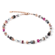 Coeur de Lion GeoCUBE rozé fehér ciklámen nyaklánc 4013/10-0400