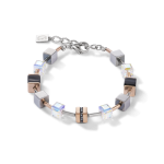 Coeur de Lion GeoCUBE rozé fekete ásvány karkötő 4965/30-1630