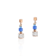 Coeur de Lion GeoCUBE rozé színű kék türkiz függő fülbevaló swarvoski kristállyal 4963/21-0706