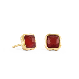 Coeur de Lion Januári születésköves vörös achát-arany fülbevaló 1301/21-0300