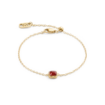 Coeur de Lion Januári születésköves vörös achát-arany karkötő 1301/30-0300