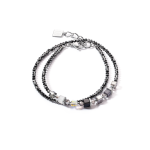 Coeur de Lion Joyful szürke árnyalatú ezüst színű karkötő kristállyal 4564/30-1200
